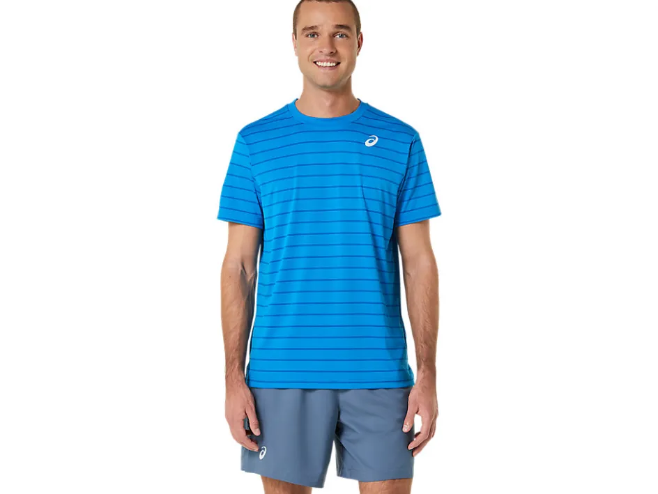 COURT STRIPE SS TOP>ASICS