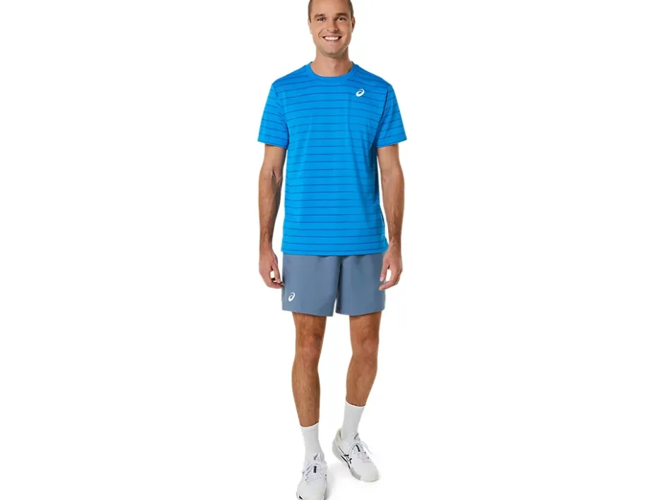 COURT STRIPE SS TOP>ASICS